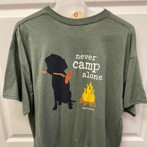 NWT Unisex T-shirt Dog is Good, Never Camp Alone